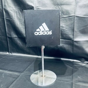 非売品　激レア　adidas/アディダス 　店舗看板　什器　黒／ブラック　高さ35.5ｃｍ　延長可　箱1515ｃｍ　　X133