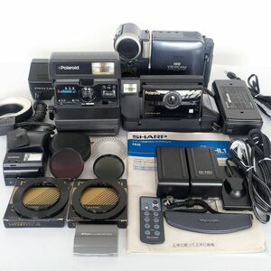 【ジャンク まとめ】1円 シャープ VL-HL1 8mm ビデオカメラ ポラロイドカメラ PENTAX ペンタックス リングフラッシュ フィルター SA3066