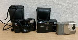 ☆【中古カメラ オリンパス /フジフィルム /カシオ 3点】OLYMPUS OZ76 /FUJIFILM CARDIA /CASIO QV-70 /ジャンク /T63-351