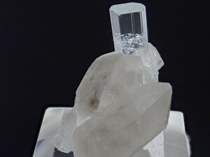 【完全結晶】宝石質　アクアマリン&クォーツ　藍柱石&水晶　原石　標本