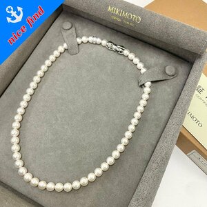 美品◆ミキモト MIKIMOTO◆パール ネックレス KZ-0355FF 約7.2mm K18 レディース アクセサリー 証明書/箱/ケース付 真珠 ジュエリー