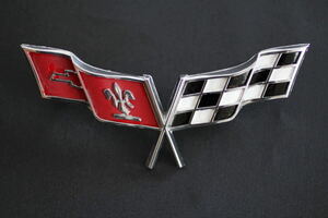 1 (220) シボレー コルベット C3 1977 1979 フロントノーズ エンブレム スチール 中古 CHEVROLET CORVETTE FRONT NOSE EMBLEM AC 379918