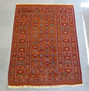 ペルシャキリム 手織り絨毯 size:194×144cm リビングラグ