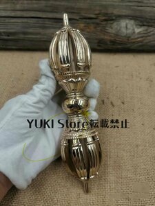 九鈷杵 九股金杵 真鍮製 法器 仏教法具 辟邪 仏具 魔除け長さ19cm