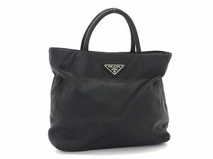 1円 PRADA プラダ テスートナイロン ハンドバッグ トートバッグ レディース ブラック系 BI1743