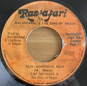 激レアオリジナル盤美品！ Ras Michael & Sons Of Negus - Run Agressor Run / killer roots ナイヤビンギ