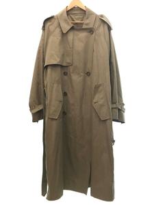 stein◆23AW/OVERSIZED TRENCH COAT/トレンチコート/S/コットン/BEG