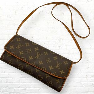 LOUIS VUITTON ルイヴィトン モノグラム ショルダーバッグ ポシェットツインポシェット ブラウン レディース