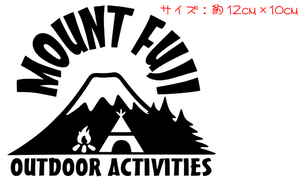 MOUNT FUJI OUTDOOR ACTIVITIES 切り文字ステッカー 検索 CAMP キャンプ テント 富士山 ソロキャン ゆるキャン△ 登山 chiaki