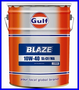 【個人宛発送不可】 Gulf ガルフ エンジンオイル BLAZE / ブレイズ 10W-40 SL/CF/MA 鉱物油 20L ペール缶 沖縄・離島は発送不可
