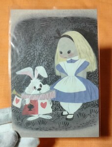 送料120円 ディズニーアート展 ふしぎの国のアリス 白うさぎ ポストカード ハガキ Disney 不思議の国のアリス alice in wonderland