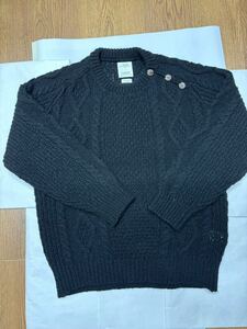 11 visvim BOLLARD CREW KNIT 2 BLACK