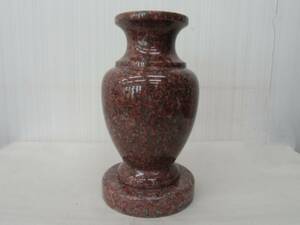 台座付き花瓶 オブジェ インテリア 高さ約22.3cm フラワーベース 花器 大理石？