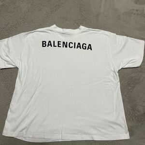 国内正規品　BALENCIAGA Logo tee tシャツ 白　ホワイト　 M ボックスシルエット