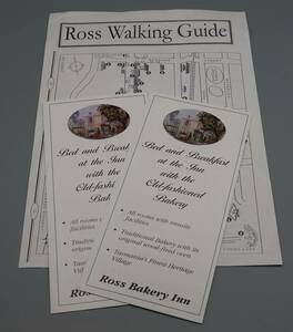 タスマニア/Ross Village Bakery・ロスベーカリーのパンフレット（英語版）2冊＆ロスビレッジのウォーキングガイド1枚/折れあり/中古　