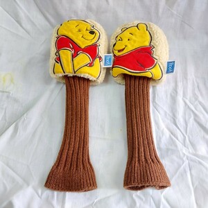 ★ウッド用★ヘッドカバー２個★POOH★プーさん★中古★