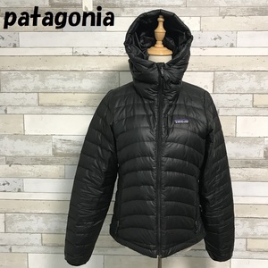 【人気】patagonia/パタゴニア Hi-Loft Down ワンポイントロゴ ダウンジャケット ブラック サイズXS レディース/A1873