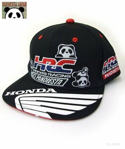 新品 パンディエスタ×ホンダ HONDA公式コラボ HRCスナップバック 黒 フラットキャップ パンダ ホンダレーシング PANDIESTA 新着 523507