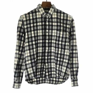 COMME des GARCONS HOMME コムデギャルソンオム 07AW ウールボタンダウンチェックネルシャツ SS WHT チェック ホワイト系 ITXHYCTM677U