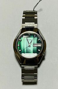 希少品　シチズン CITIZEN 4-370554Y コスモトロン GX カットガラス 音叉時計 デイデイト メンズ 腕時計 緑文字盤　未使用品　動作未確認