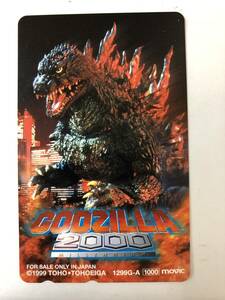 Uー４ー１☆彡　未使用／保管品　テレホンカード50度数1枚　GOOZILLA　ゴジラ　2000　東宝映画