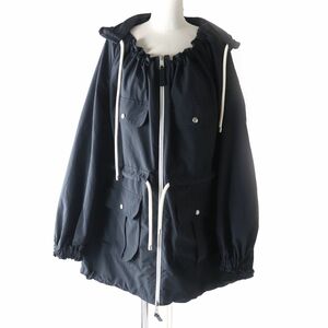 美品★正規品 MONCLER モンクレール ジーニアス 2 LAHEMAA 2021年 フード・ロゴワッペン付き ZIP UP スプリングコート ブラック 1