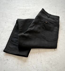 60s70s USA製 Lee LASTIC BLACK DENIM VINTAGE アメリカ製 リー 黒タグ ブラックデニム ストレッチ ビンテージ ★ リーバイス 612 606 ★