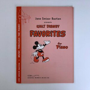 ピアノ譜 / WALT DISNEY / FAVORITES / ジェーン・スマイサー・バスティン / GENERAL WORDS & MUSIC CO. 3713A