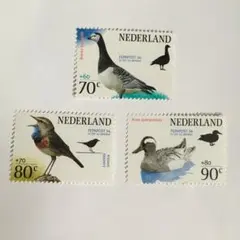 オランダ  鳥の切手3種完 未使用 1994