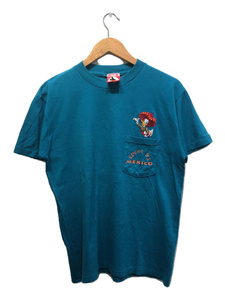 Disney◆95年コピーライト/USA製/Tシャツ/S/コットン/BLU/無地