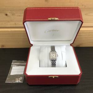 【10万円スタート】稼働品 Cartier カルティエ パンテールSM 1320 腕時計 クオーツ アフターダイヤ ローマン レディース 箱・コマ有 