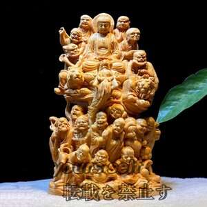 大好評★ 仏教美術 仏像 仏教工芸品 木彫り コレクション 手職人手作り 美術品 精密雕刻