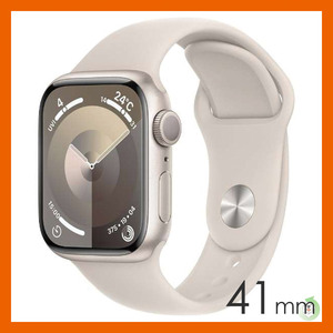 【超美品】Apple　Watch Series 9 （GPSモデル）41mm スターライトアルミニウムケース スターライトスポーツバンド S/M MR8T3J/A