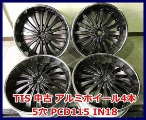 ★24インチ TIS 中古 アルミホイール4本 5穴 PCD115 IN18★