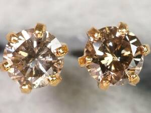 【3885P】K18ゴールド 天然ダイヤモンド 計0.50ct/0.25ct/0.25ct/0.52g ピアス