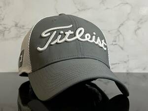 【未使用品】60F★Titleist タイトリスト ゴルフ メッシュ キャップ 帽子 高級感のあるデザインにシリーズロゴとFJロゴ♪《FREEサイズ》