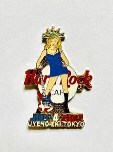 ハードロックカフェ　ピン　上野駅東京◆2002 アメリカ独立記念日ピン/4th of July ◆Hard Rock Cafe Pins/HRC/バッジ/Uenoeki Tokyo