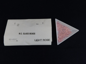 2923△未使用 チェコビーズ M.C.GLASS BEADS LIGHT ROSE ライトローズ SUPERIOR CRYSTAL