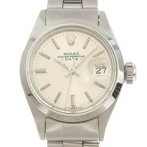 【本物保証】 新品同様 ロレックス ROLEX デイト レディース 腕時計 シルバー文字盤 アンティーク 36番台(1972年頃製造) 6916 2022/04 OH済