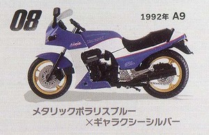 F-toys/エフトイズ（プラッツ）FT60724 #8 1/24 KAWASAKI GPZ 900R　1992年 A9 [1/24 ヴィンテージバイクキット9]