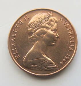 オーストラリア 2セント硬貨 1984年