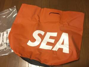 即決!!オレンジ WIND AND SEAタープバッグTARP BAG 防水バッグ35LウィンダンシーSEAロゴ大容量トートバッグ/発送レターパックプラス