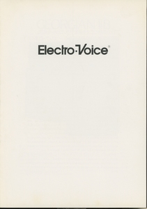 Electro-Voice 92年スピーカーカタログ エレクトロボイス 管4204