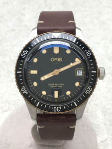 ORIS◆自動巻/アナログ/レザー/BLK/BRW/純正尾錠同梱/0115日差-6/ドーム