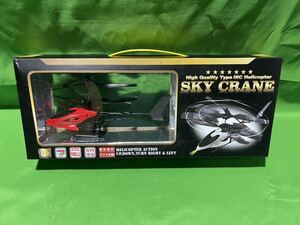 未使用品　SKY CRANE　スカイクレーン　ヘリコプター　レッドラジコン　ライト装備　現状品　A-１