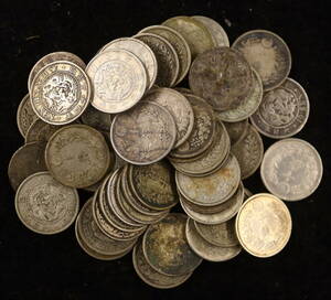 竜10銭銀貨 明治24年 50枚 まとめて おまとめ 10銭 銀貨 古銭 コイン 硬貨