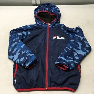 送料無料★FILA フィラ★ナイロンパーカー　ウィンドブレーカー★ジュニア　キッズ　140 子供★ネイビー#51227sj17