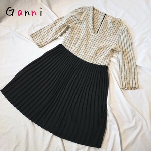 ganni ガニー 切り替えワンピース トルコ製 