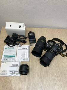 1円〜！Nikon ニコン カメラ ボディ D7000 レンズ AF-55-300㎜ 35㎜ 1:1.8 おまとめ出品