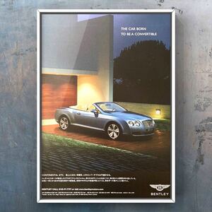 当時物 ベントレー コンチネンタルGTC 広告 /カタログ Bentley Continental GTC コンバーチブル オープン グッズ ノベルティ フラッグ 看板